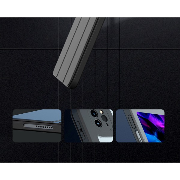 Magneettinen kotelo jalustatoiminnolla iPad Pro 12.9 2018/2020/2021 Musta