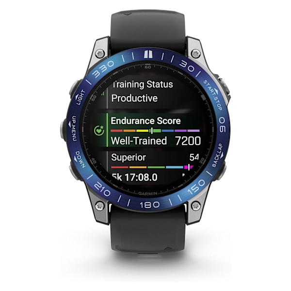 Blå & Hvid Bezel - 51mm AMOLED - Rustfrit Stål Opgradering