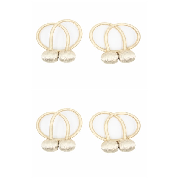 Magnetiskt gardinomtag Guld 4-pack
