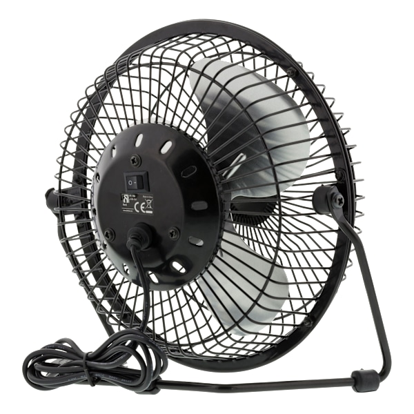 USB fan, 13cm, table model, 1x USB Type A ma, black