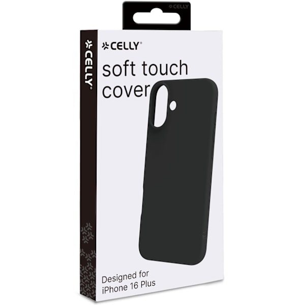 Cromo Soft rubber case iPhone 16 Plus Svart