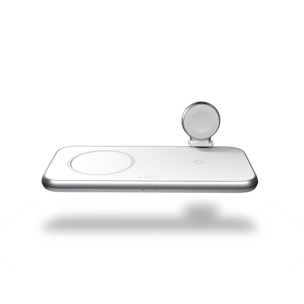 ZENS 4in1 Laddare Designad för Magsafe 10W + Plats för Magsafe + USB-A + Apple Watch