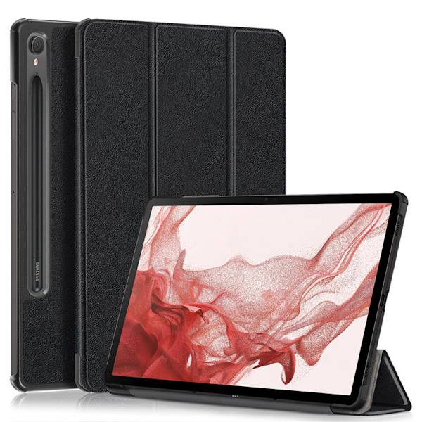 Slankt sort tre-foldet etui til Samsung Tab A8 10.5" X205