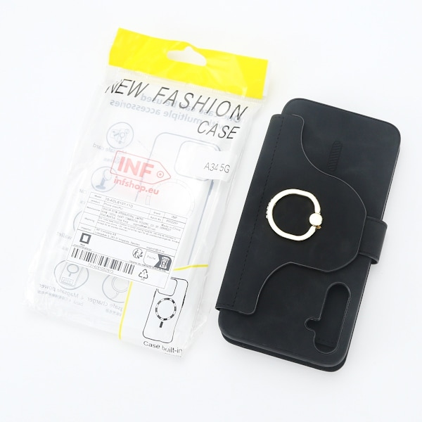 Wallet Flip Phone Case til Samsung A34 med Ring & Stand