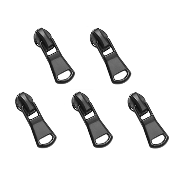 Dragkedja 5-pack Svart 4-4.6 mm