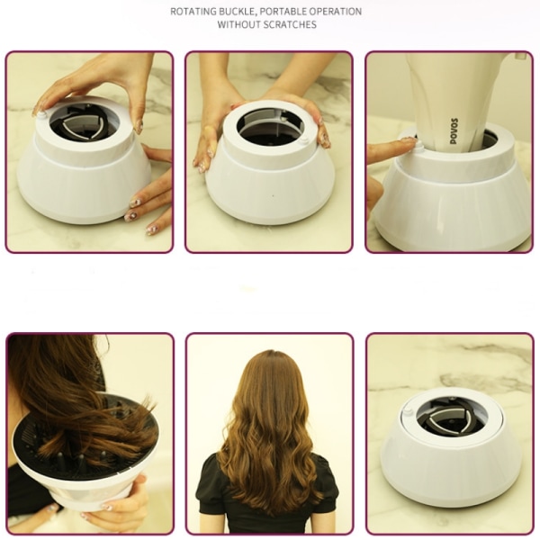 INF Foldbar curling diffuser til hårtørrer Sort