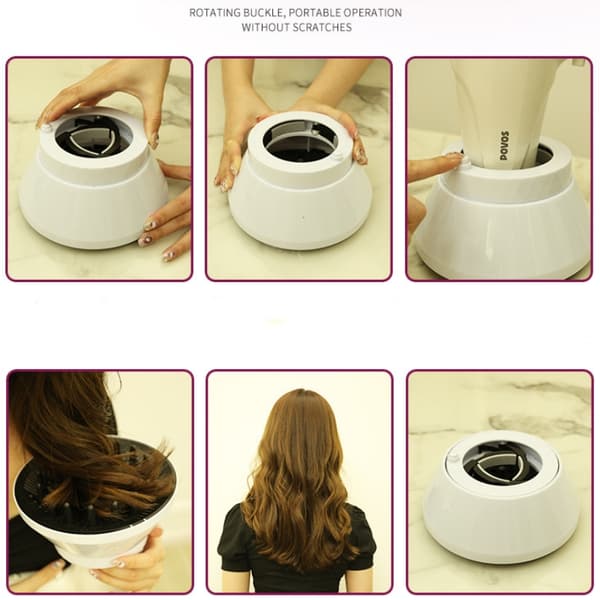 Vikbar Curlingdiffuser för Hårtork Black Black