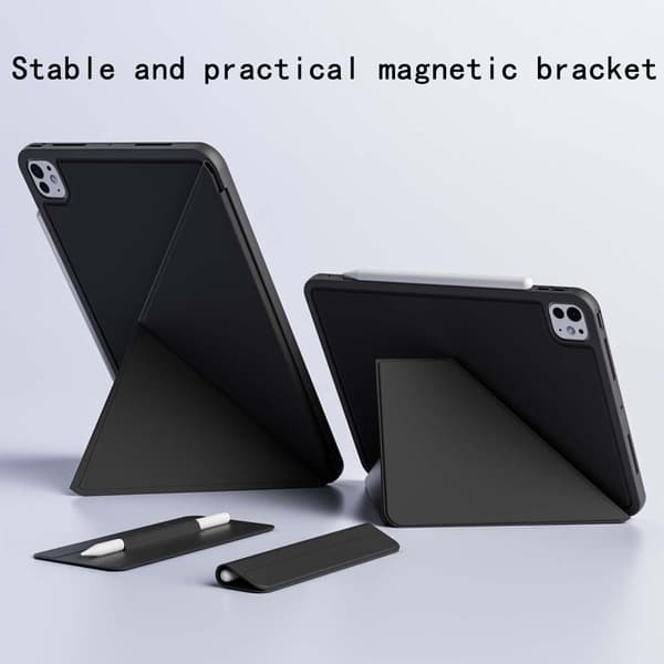 Dobbeltsidet magnetisk læderetui til iPad 10. generation (10,9 tommer) / iPad 11 (A16) [2025 model] - Sort