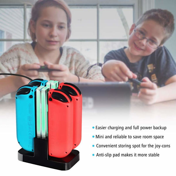 INF Laddningsstation Kompatibel med Nintendo Switch Joy-Con