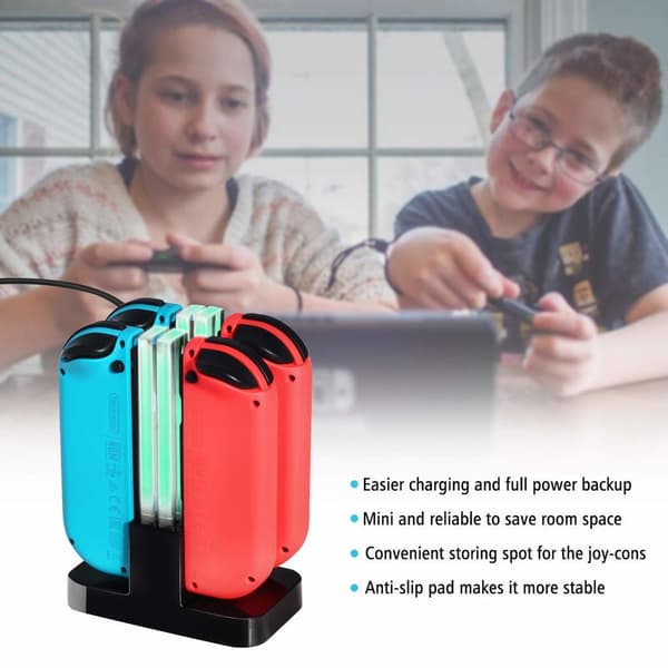 Nintendo Switch Joy-Con ladestation til 4 spilkontroller