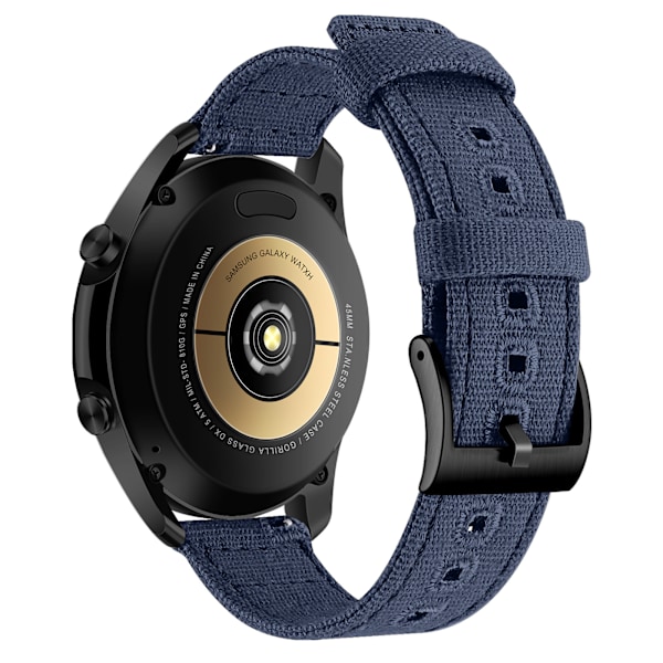 24 mm Canvas Armband för Suunto 9 Blå
