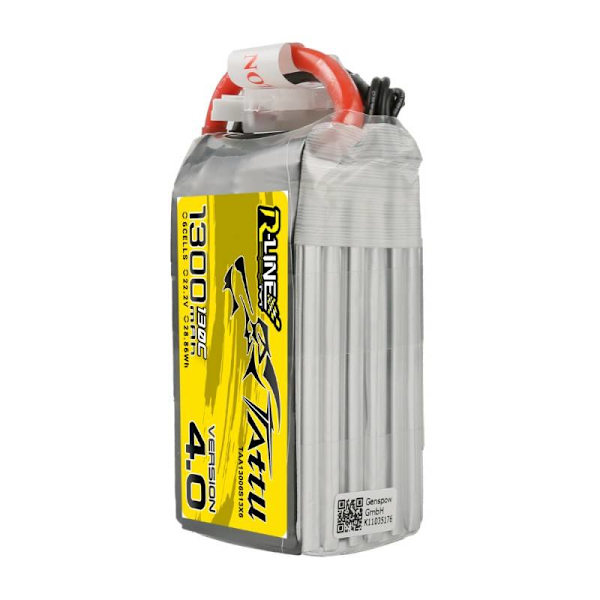 Tattu R-Line 4.0 1300mAh 22.2V 130C 6S1P XT60-batteri