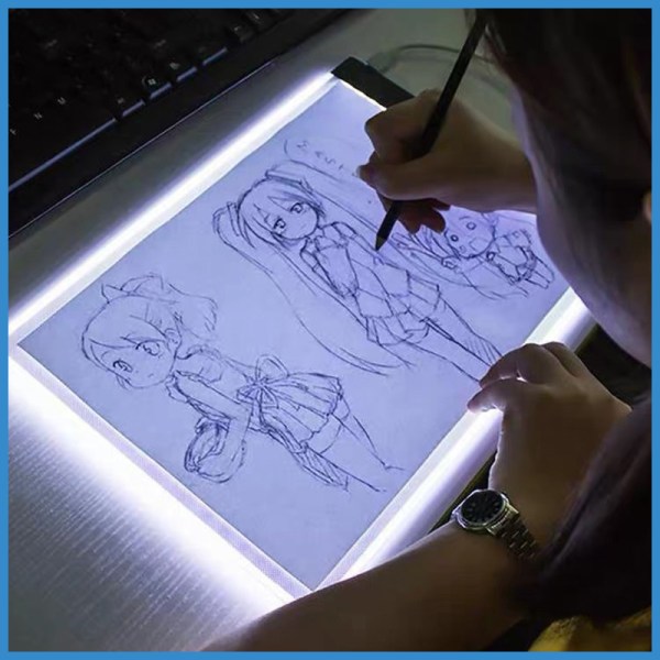 LED Light Pad Light Box Setti 9 kpl Musta 335x235x3.5 mm