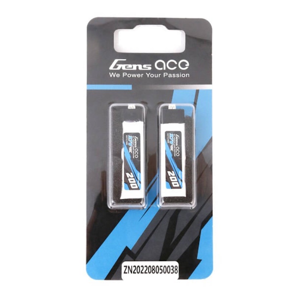 Gens ace 200mAh 3,7V 45C 1S1P Lipo-batteri (2st)