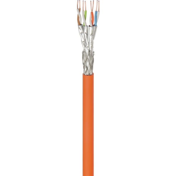 CAT 7A nätverkskabel, S/FTP (PiMF), orange