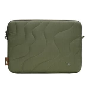 Laptopetui Tomtoc Terra-A27 til 16 tommer, grøn, CornerArmor X4, quiltet tekstur, genanvendte materialer, kompatibelt med MacBook Pro