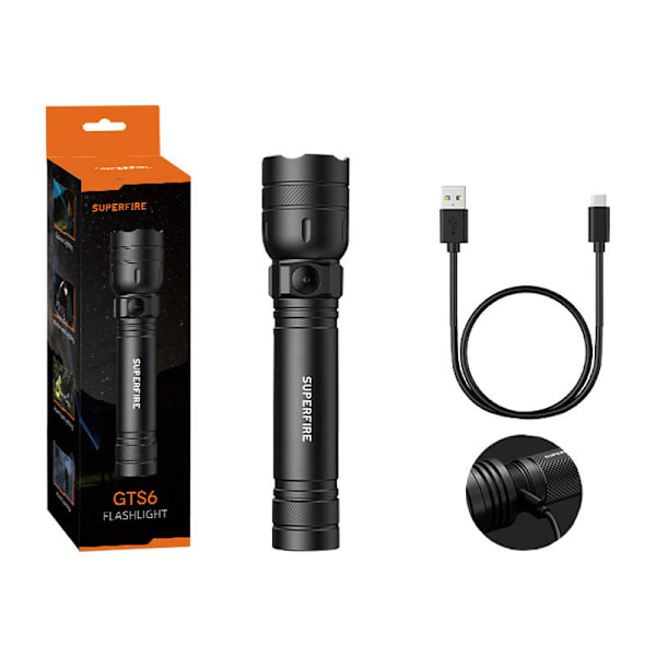 Superfire GTS6 taskulamppu, 360lm, USB-C