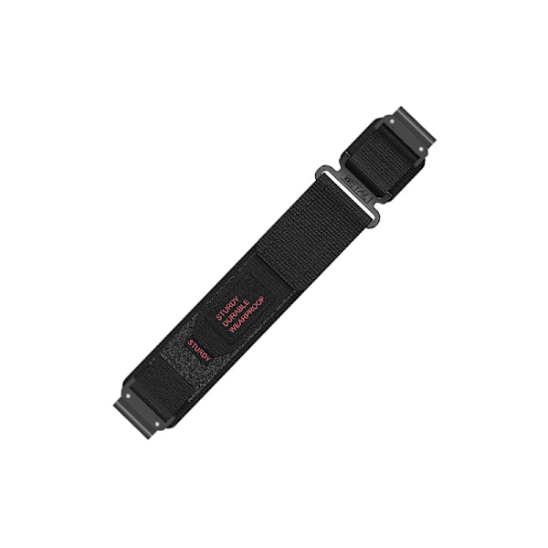 Nylon klockarmband för Garmin Fenix 5x/6x/7X/8 51mm Svart 22 mm