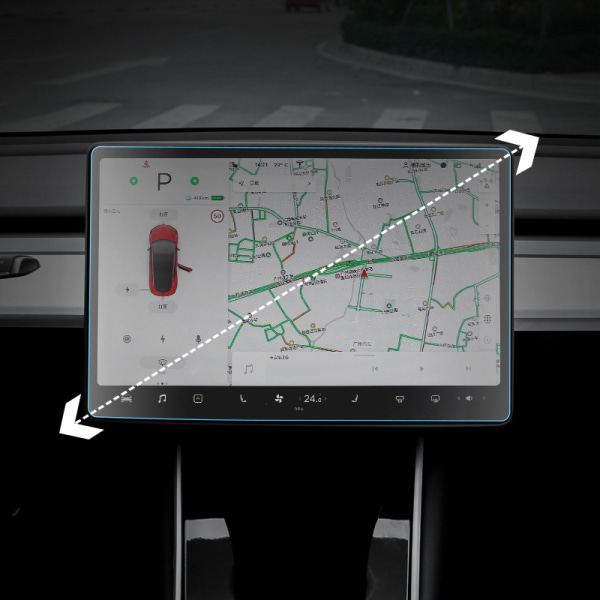 Bilnavigationsskærmbeskytter til 2018-2022 Tesla Model 3 15-tomm