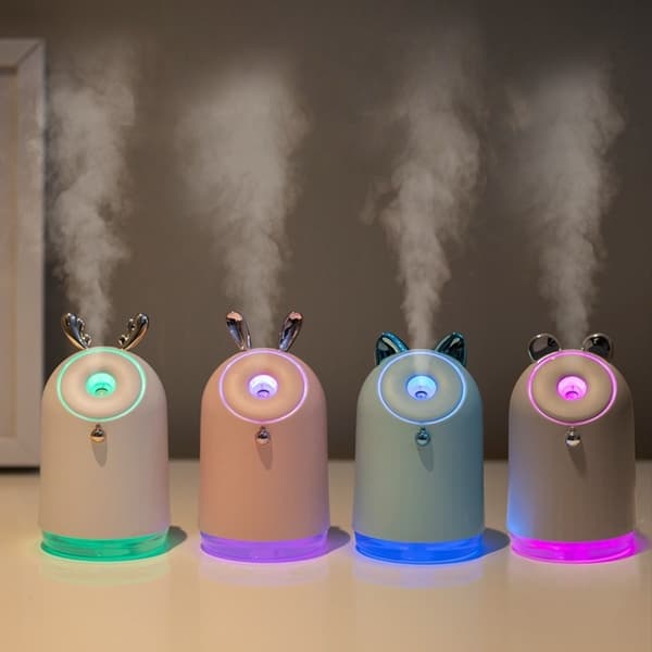 USB-driven Kreativ Luftfuktare: Nano Mist, Luftrenare och Nattlampa Blue Blue
