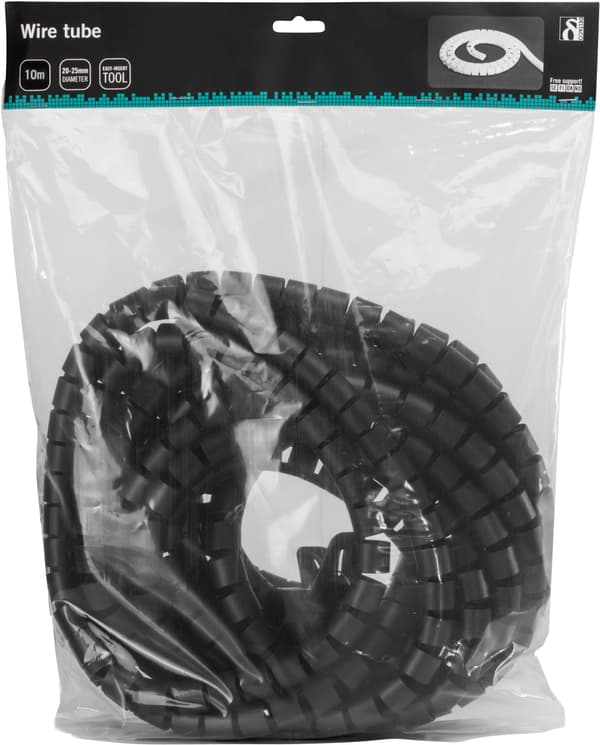 Nylon wire tube, 25mm diameter tool included, 10m, black