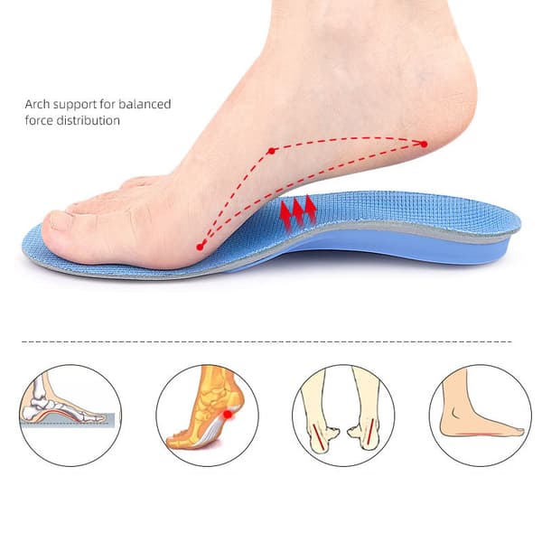 Arch Support-indlægssåler til flade fødder, ortotiske skoindlæg til mænd og kvinder M M