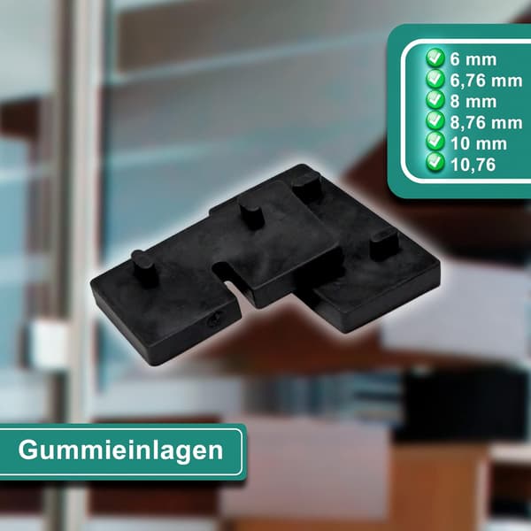 Ny Fish Mouth Clip 304 Rektangulär Platt Botten 2-pack - Perfekt för Glasfixering och Hyllstöd