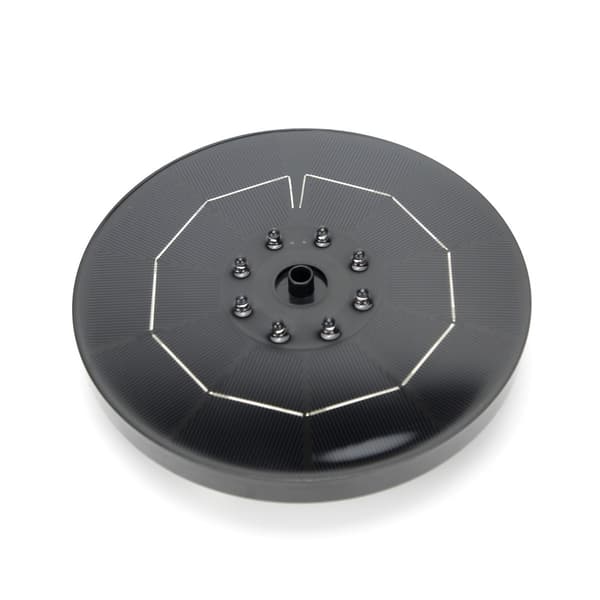 Vattenfontän solcellsdriven 18 cm med färgglad LED-belysning