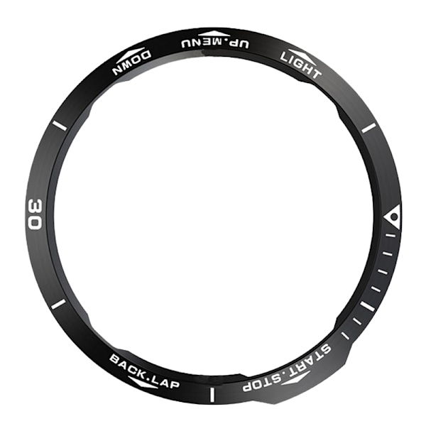 Tyylikäs mustavalkoinen kehys Garmin Fenix 6X -sarjalle