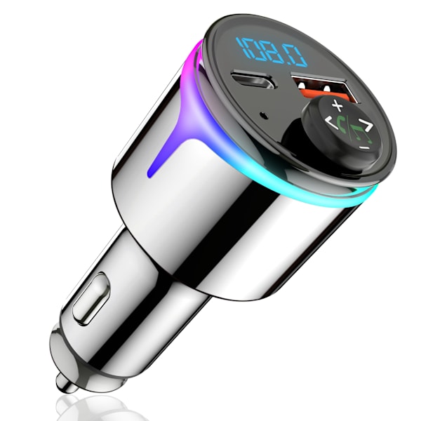 Bluetooth 5.3 biloplader med QC3.0 & PD hurtigopladning