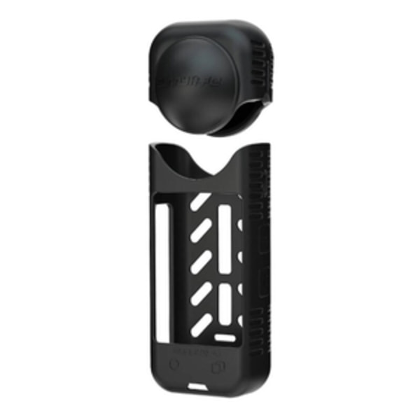 Silikonskyddsfodral + linsskydd Sunnylife för Insta360 X4 (svart)
