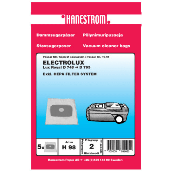 Dammsugarpåsar ELECTROLUX D748-795