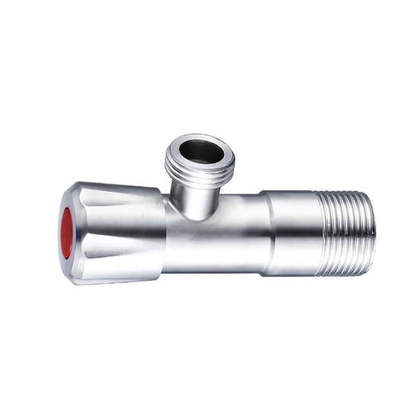 304 Rustfrit Stål Stor Flow Trevejsventil - 6/8" Indløb, 1/2" Udløb Vinkelventil