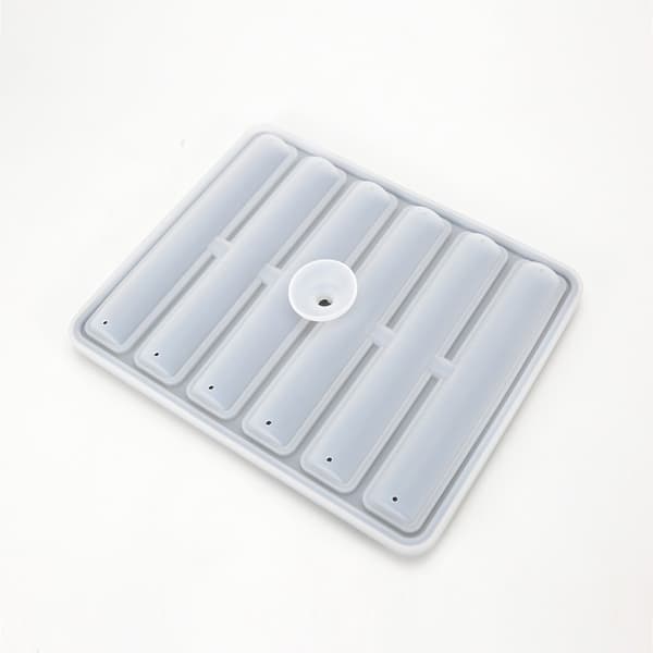 Silikone Cylinder isterningbakke - Grå Grey Grey