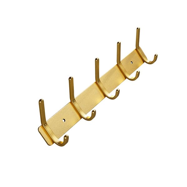 Dørkrog - 5 kroge (uden søm/boring) Gold Gold