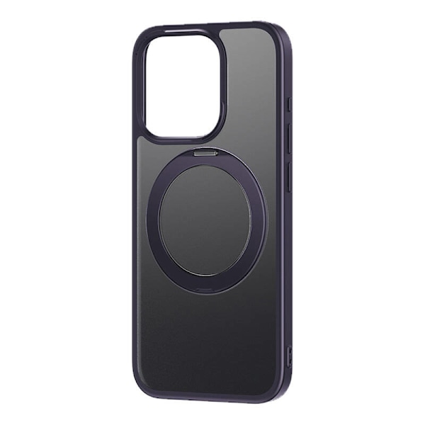 Telefonfodral med stativ Baseus SkyRing 360° för iP 14 Pro + härdat glas och rengöringskit (lila)