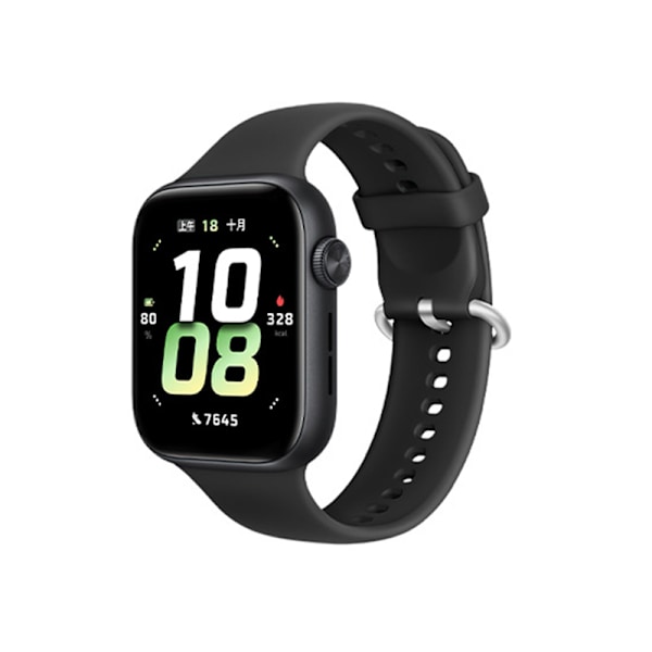 Silikonarmband med silverspänne för smartklockor Svart