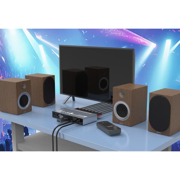 Digital lyddekoder med optisk, coaxial, USB og 5.1-kanals analog lydudgang til hjemmebiograf og lydudstyr