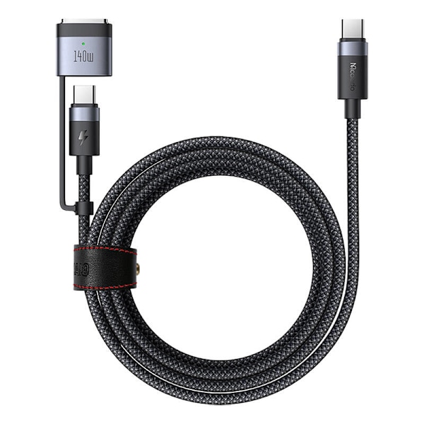2-i-1 USB-C till USB-C + Magsafe 3-kabel Mcdodo CA-0140, 2m (svart)