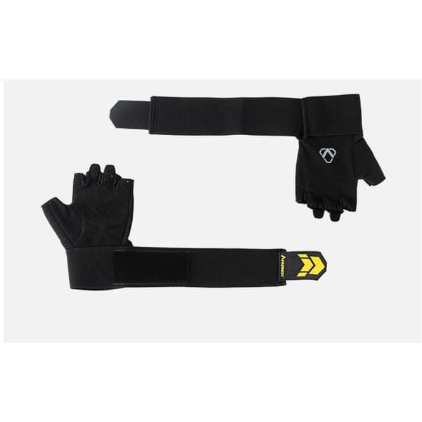 Fitnesshandsker med anti-slip til vægtløftning, pull-ups og cykling — polyester håndfladebeskyttelse, åndbar pasform og polstring, 1 par, S/M/L L L