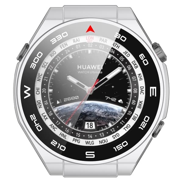 Älykellokotelo näytönsuojalla Silver Huawei Watch Ultimate Silver