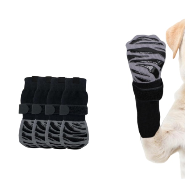 4 Pack Cat Dog vedenpitävät liukastumista estävät sukat S