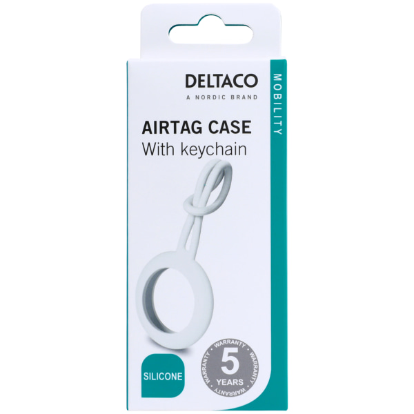 Apple AirTag case, silicone, hanger, white