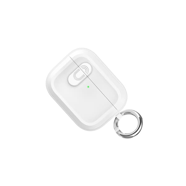 Bluetooth Earphone Protective Silicone Case kompatibelt med AirPods Pro 3 Magnetic Charging Case med Keychain Strap White White