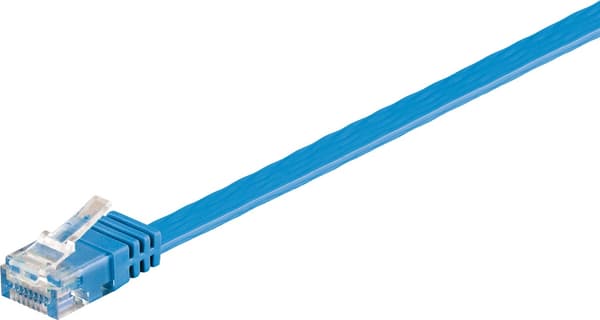 CAT 6 Flat-patch-kaapeli, U/UTP, sininen