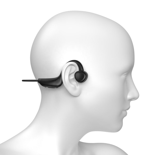 Bluetooth trådløse hovedtelefoner/åbne høretelefoner Sort Sort