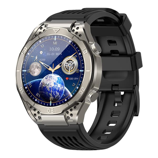 Smartwatch: EKG, Bluetooth-opkald og musik - Sølv
