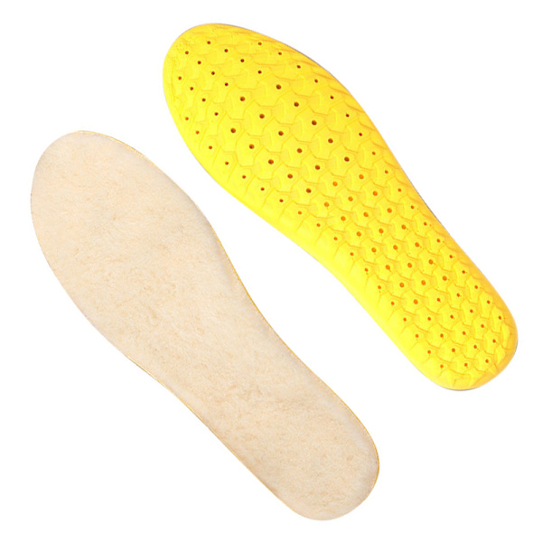 Uld indlægssåler til mænd og kvinder Beige XS