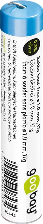Juotos lyijytön; ø 1,0 mm, 17 g