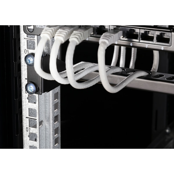 Cable support for 19" installation, 1U, black
